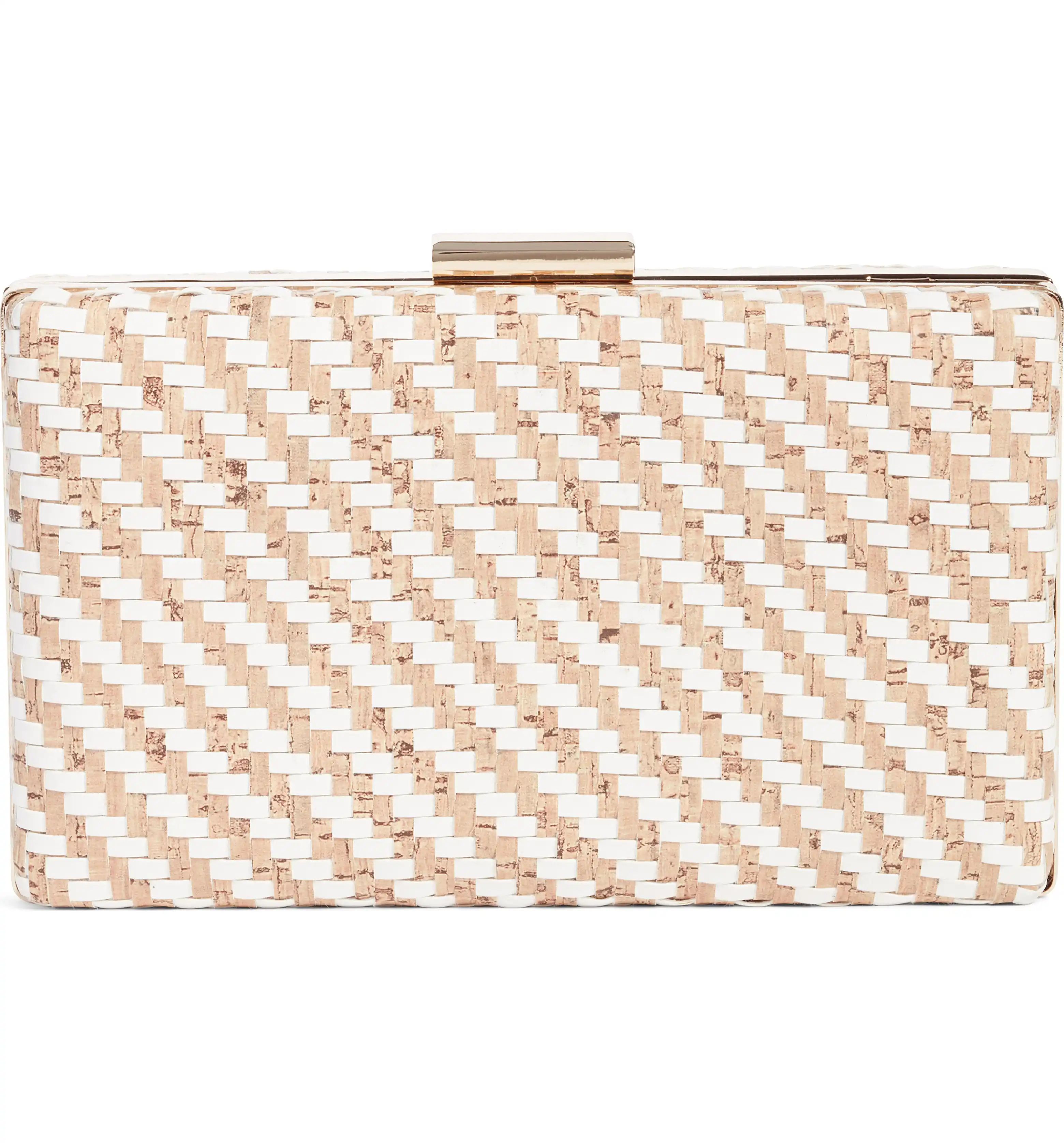 Woven Cork & Faux Leather Clutch | Nordstrom