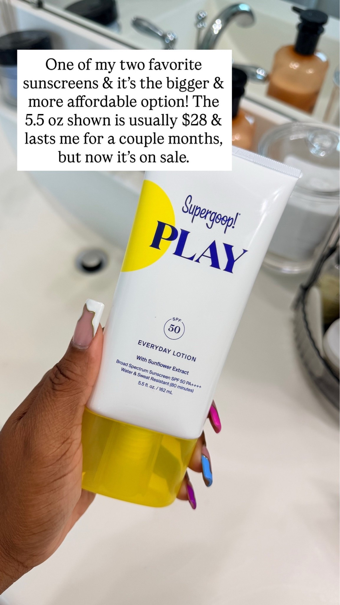One of my two favorite sunscreens & it’s the bigger & more affordable option! The 5.5 oz shown is usually $28 & lasts me for a couple months, but now it’s on sale!

#LTKSaleAlert #LTKBeauty #LTKselfcare