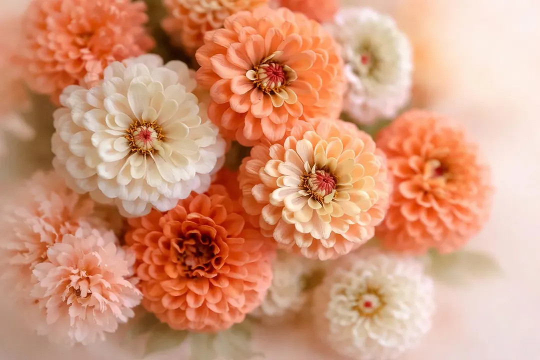 Peaches and Cream Zinnia Seeds Mix | Etsy (US)
