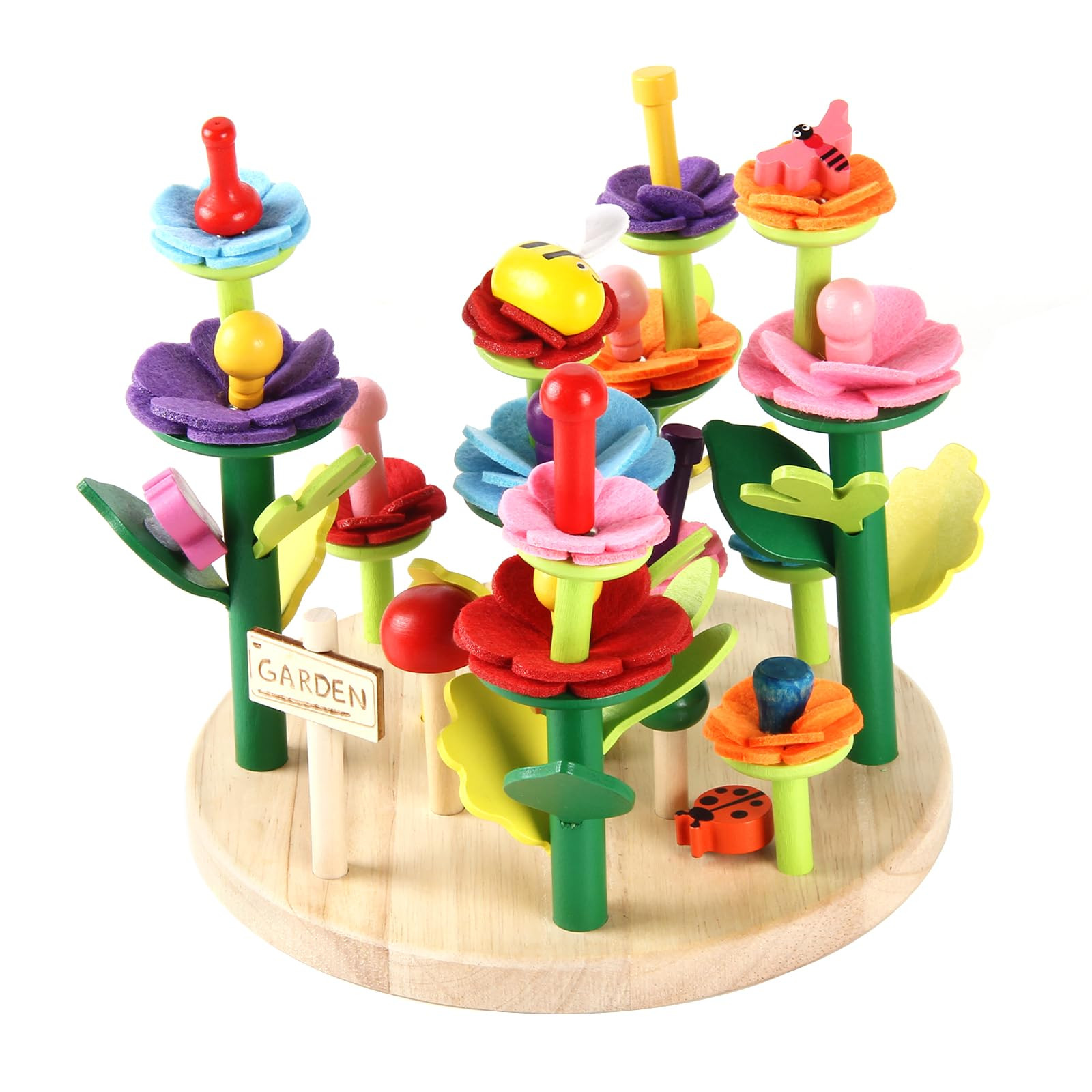 Wooden Flower Garden Building Toys for Kids, STEM Educational Activity Preschool Kit Gift for Boy... | Amazon (US)