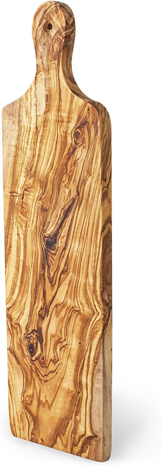 Large Wood Cutting Board, Large Handcrafted Charcuterie Board Made of Olive Wood, Cheese Serving ... | Walmart (US)