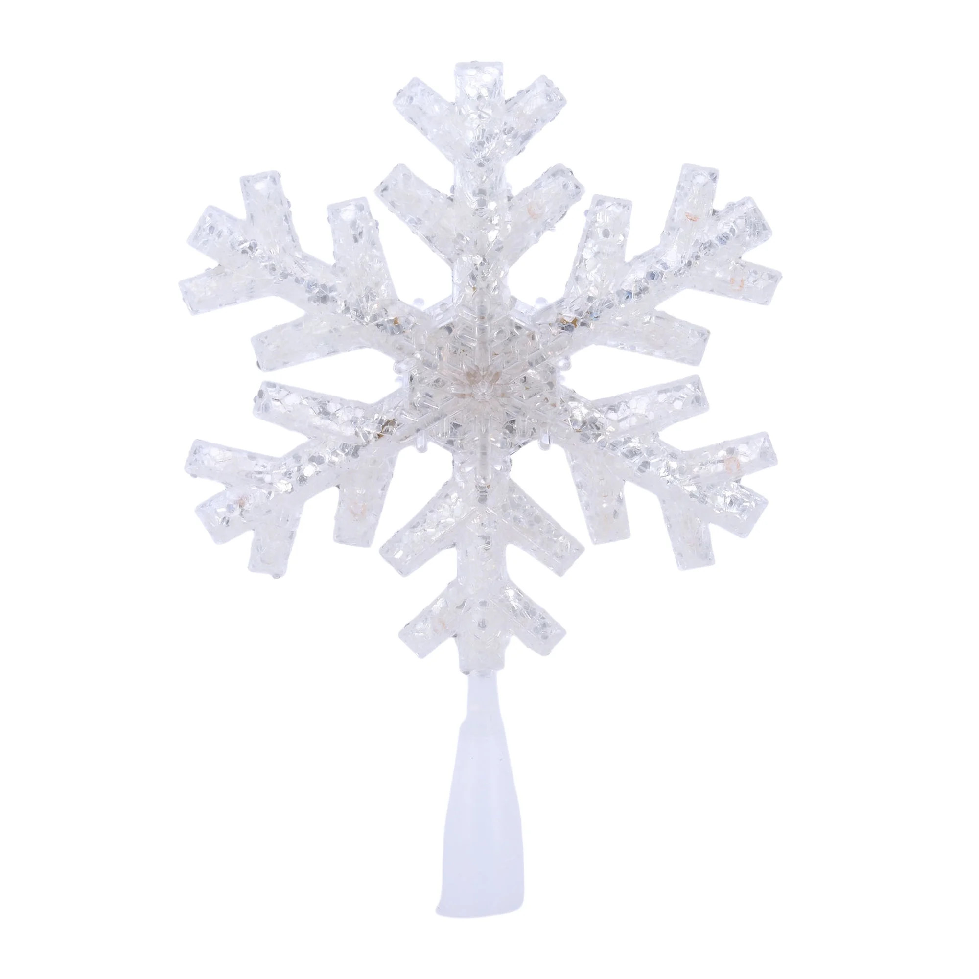 LED Color-Changing Snowflake Christmas Tree Topper, White, 11.75", by Holiday Time | Walmart (US)