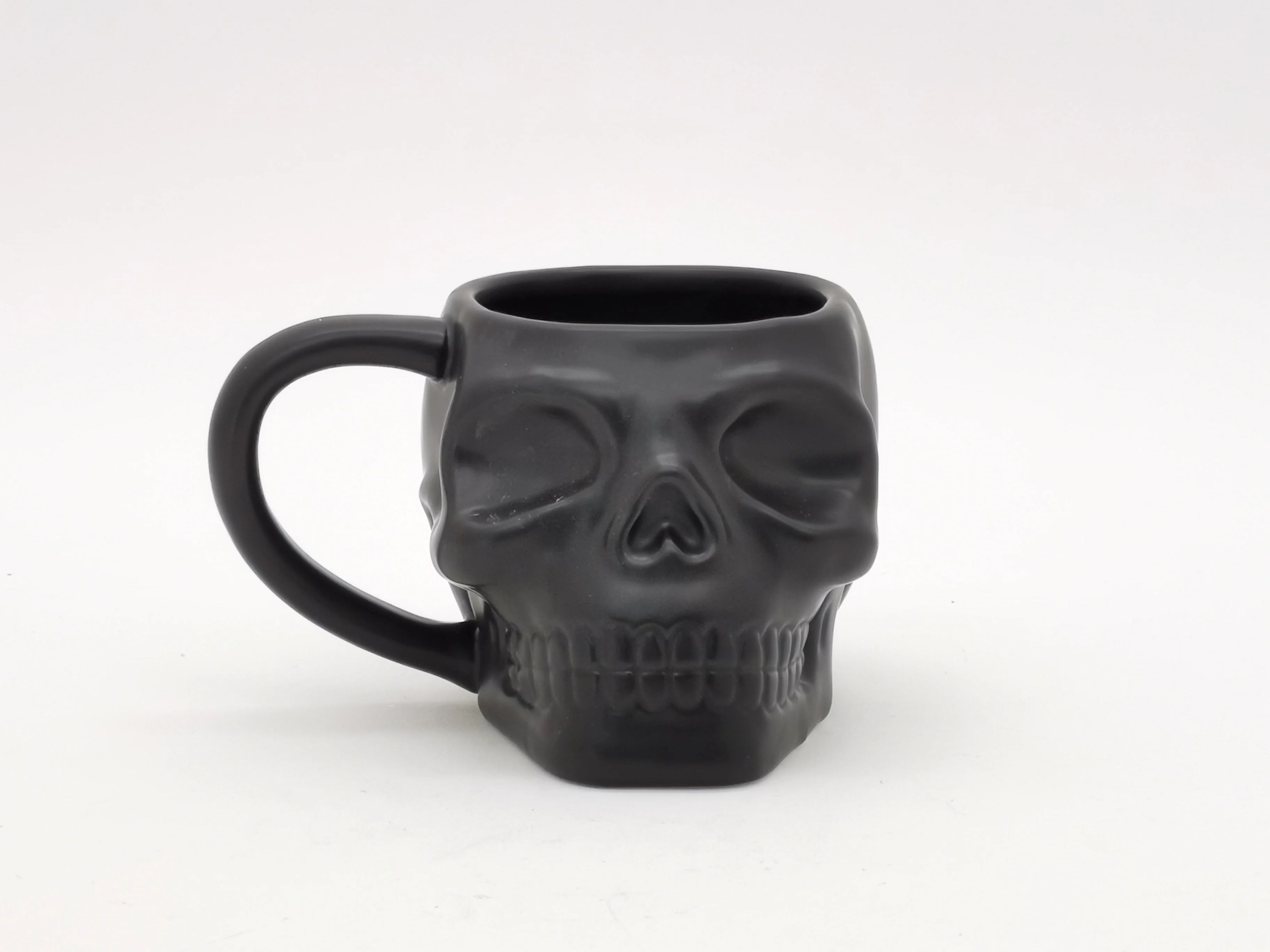 Way to Celebrate! Black Skull Ceramic Mug, 17 fl oz Stoneware | Walmart (US)