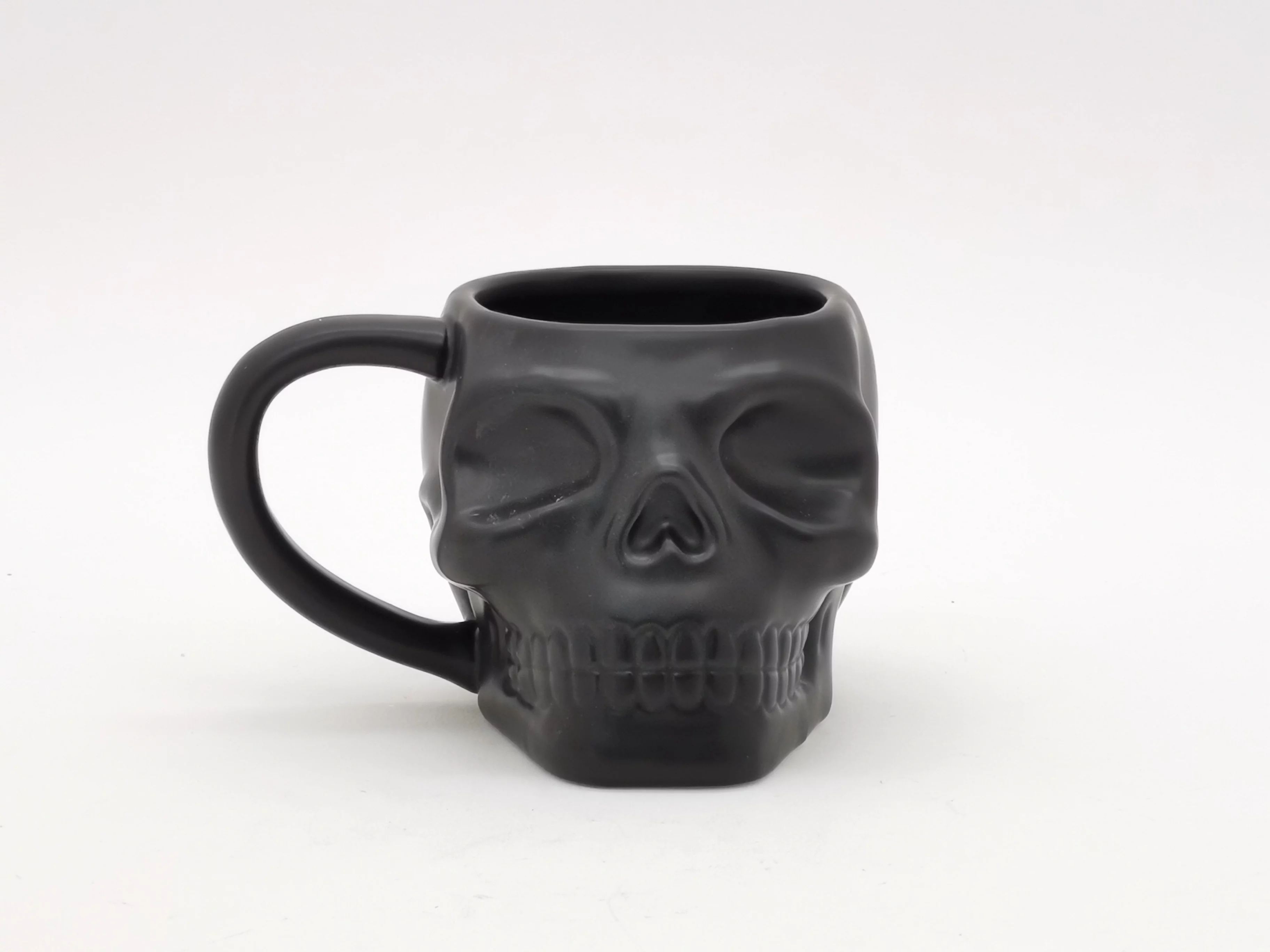 Way to Celebrate! Black Skull Ceramic Mug, 17 fl oz Stoneware - Walmart.com | Walmart (US)