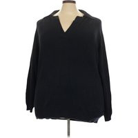 Free-est by Free People Pullover Sweater: Black Tops - Size Large | ThredUp (US)