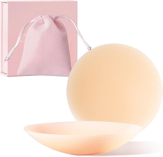 Nipple Cover for Women Silicone Nipple Covers Reusable Non-Adhesive Breast Covers Pasties for Bod... | Amazon (US)