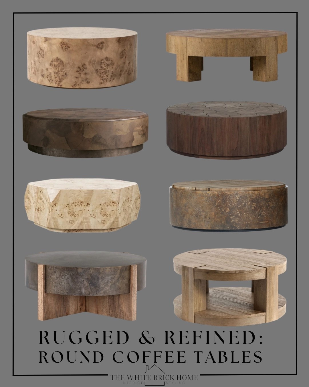 A round up of beautiful round coffee tables that give rustic vibes that are also refined and beautifully crafted! 

Living room, living room decor, living room ideas, living room design, living room ideas, living room furniture, coffee table, round coffee table, rustic home, coffee table ideas, rustic home, rustic home decor, round table, wayfair, McGee and co, pottery barn, crate and barrel

#LTKHome #LTKSaleAlert #LTKSeasonal