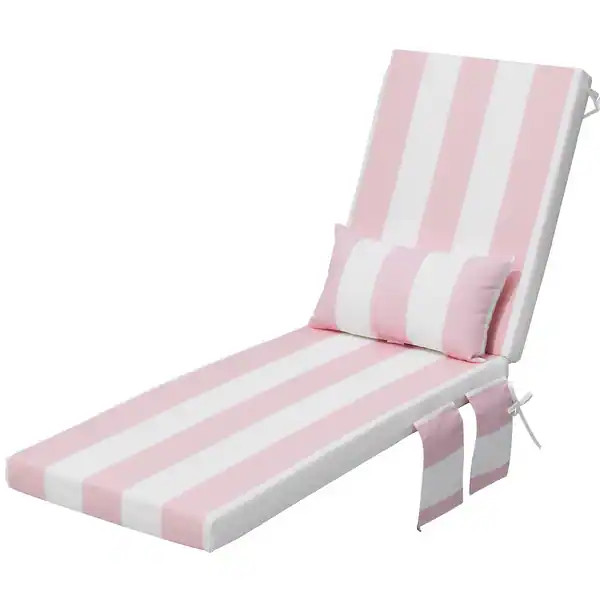 Outdoor Lounge Chair Cushions Patio Chaise Lounge Chair Seat Cushion with Pillow | Bed Bath & Beyond