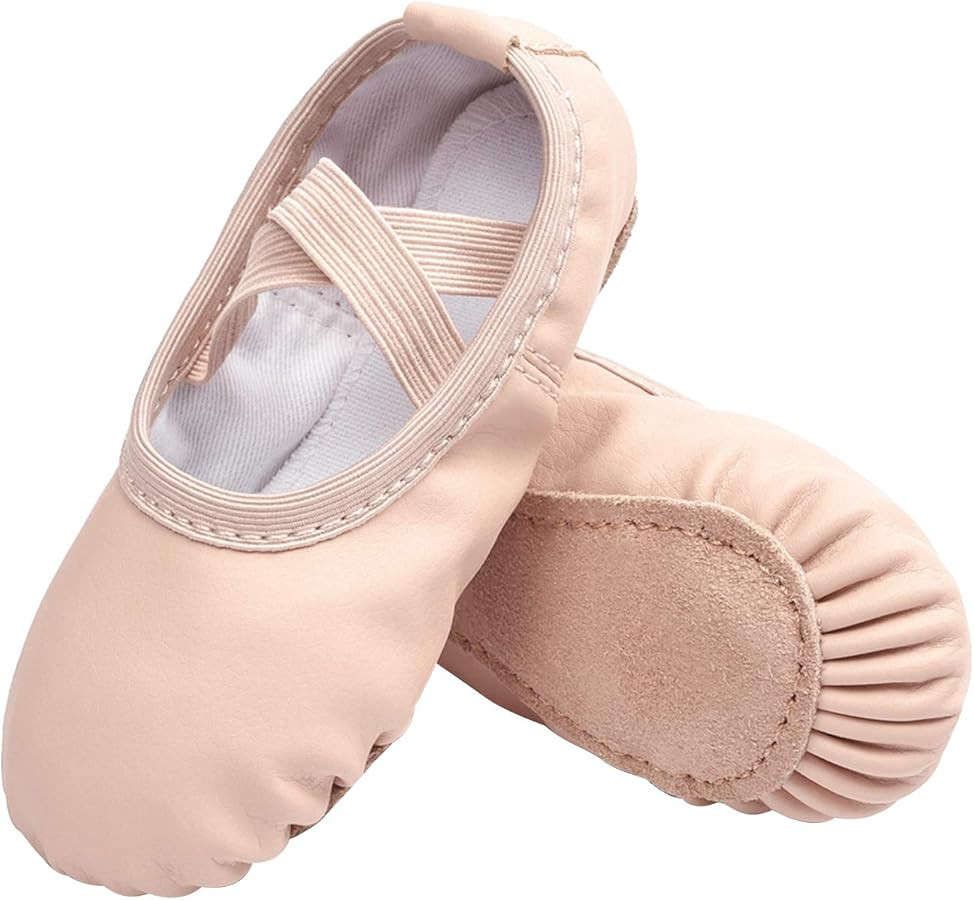 Stelle Girls Ballet Shoes Boys Toddler Soft Leather Dance Slippers for Toddler/Little Kid/Big Kid | Amazon (US)
