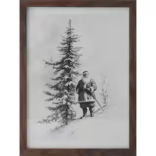 12" x 16" Black & White Santa Sketch with Tree Wall Décor by Ashland® | Michaels Stores