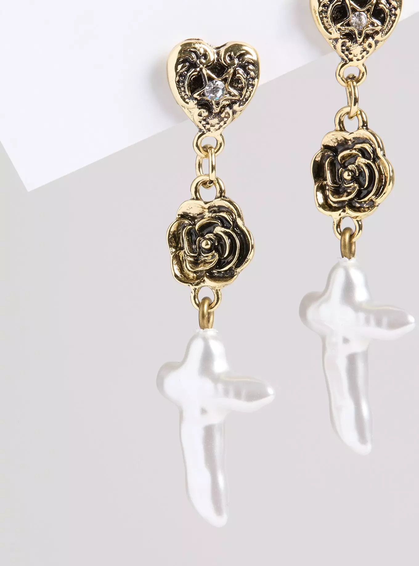 Pearl Cross Earrings | Torrid (US & Canada)