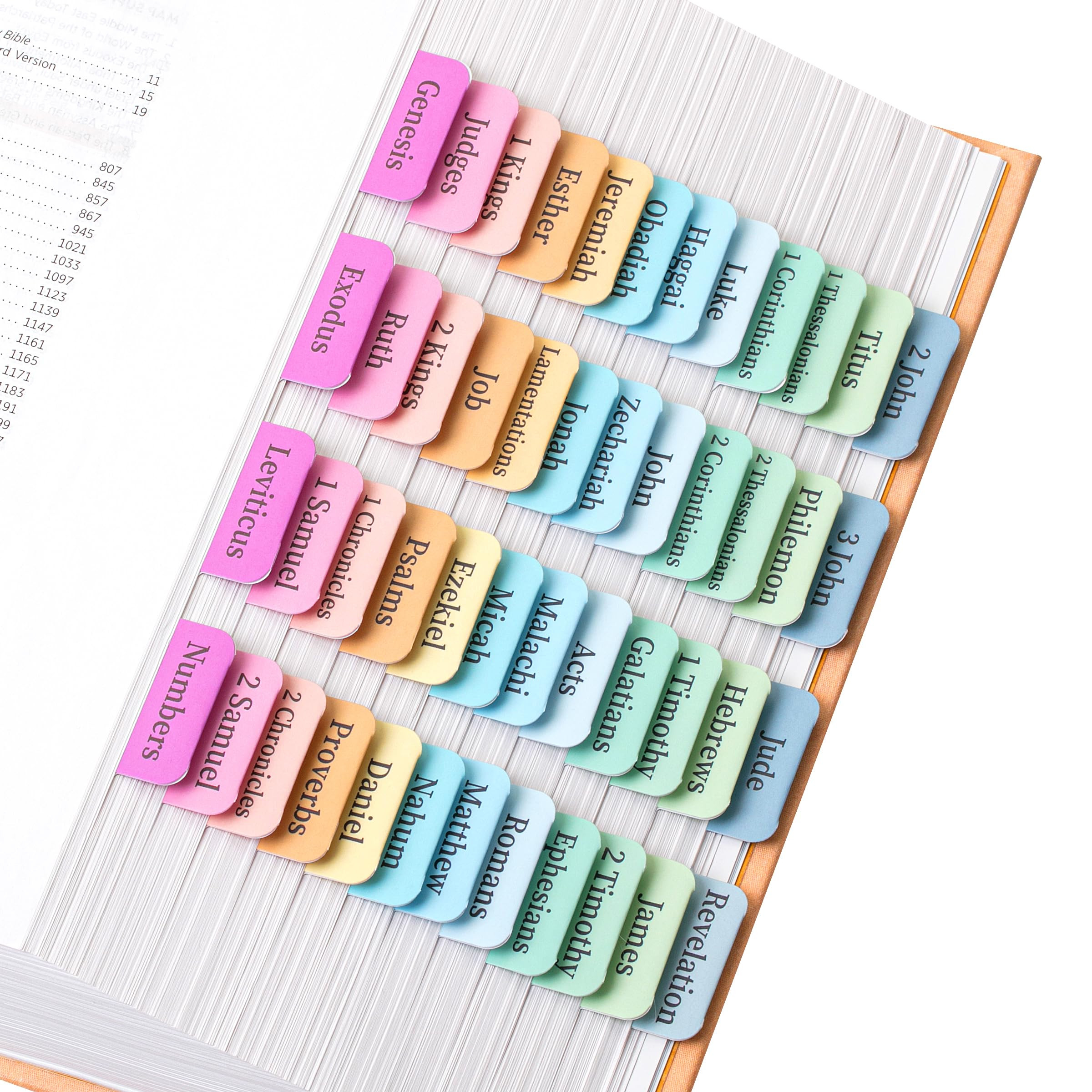 Mr. Pen- Bible Tabs, 75 Tabs, Pastel Colors, Laminated Bible Tabs for Women and Men, Bible Tabs f... | Amazon (US)
