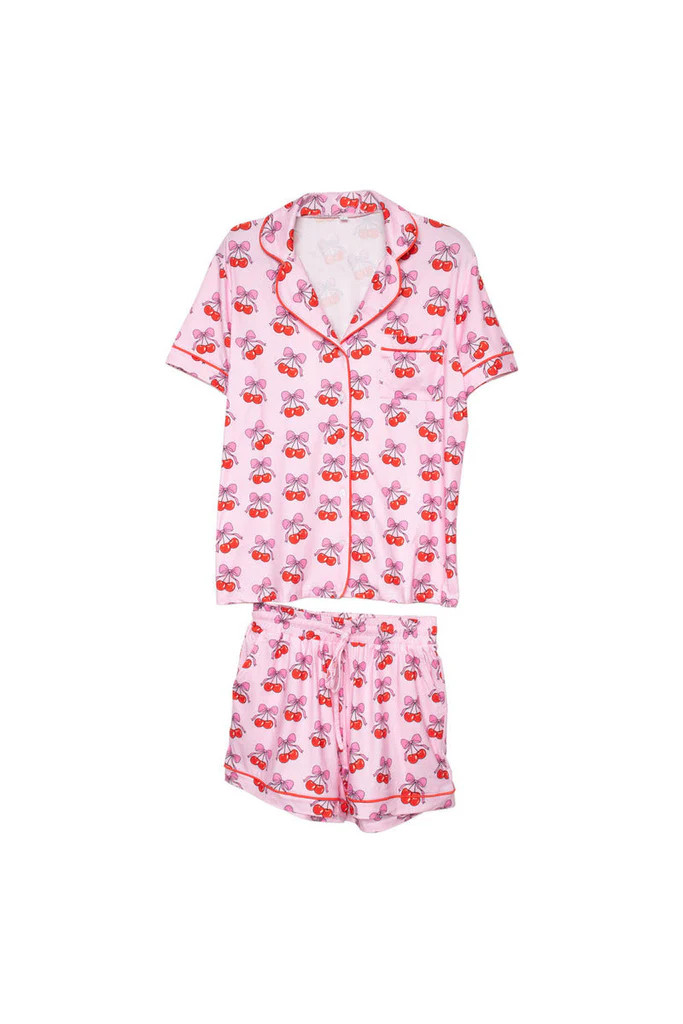 Cherry Bow Repeat Two Piece PJ Set | Katydid.com