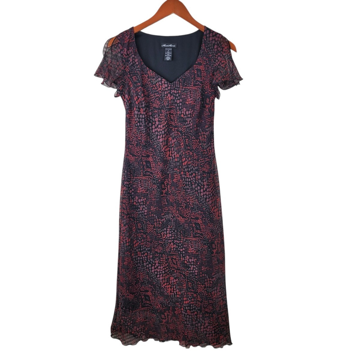 Vintage 90s Party Slip Dress size 6 Grunge alt Layered Black Red Midi Long | eBay US