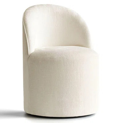 Rolling Small Upholstered Barrel Swivel Chair With Hidden Casters | Wayfair North America