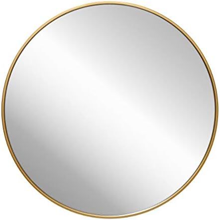 Gold Circle Wall Mirror 30 Inch Round Wall Mirror for Entryways, Washrooms, Living Rooms and More (G | Amazon (US)