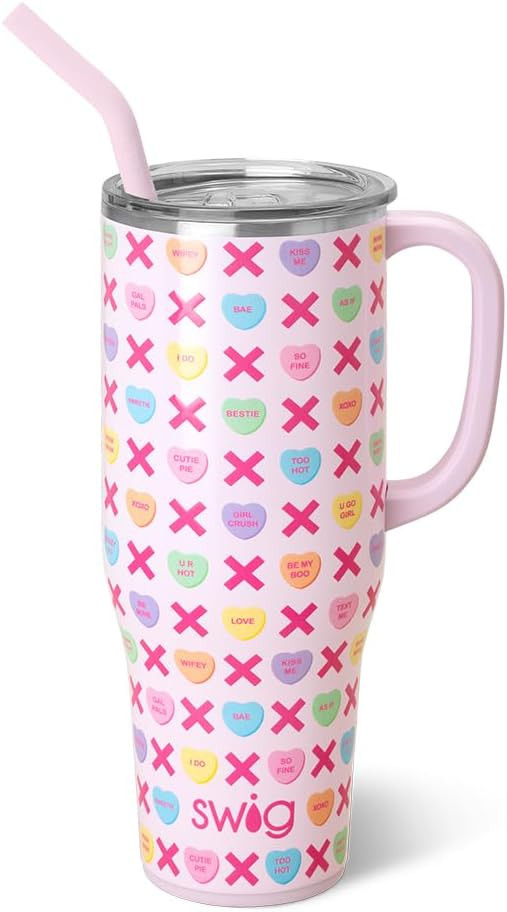 Swig Life 40oz Mega Mug, 40 oz Tumbler with Handle and Straw, Cup Holder Friendly, Dishwasher Saf... | Amazon (US)
