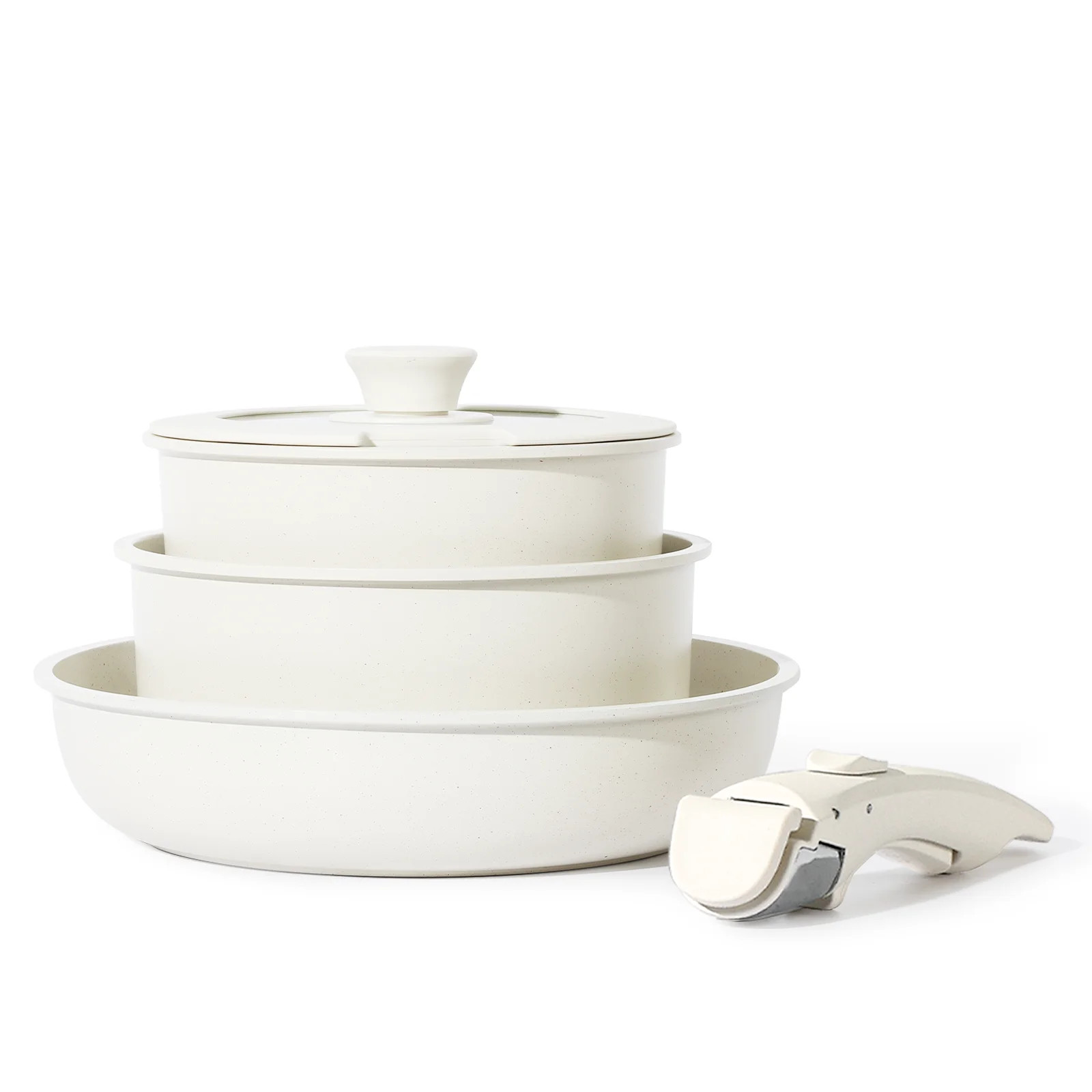 Carote Nonstick Cookware Sets, 5 Pcs Granite Non Stick Pots and Pans Set with Removable Handle | Walmart (US)