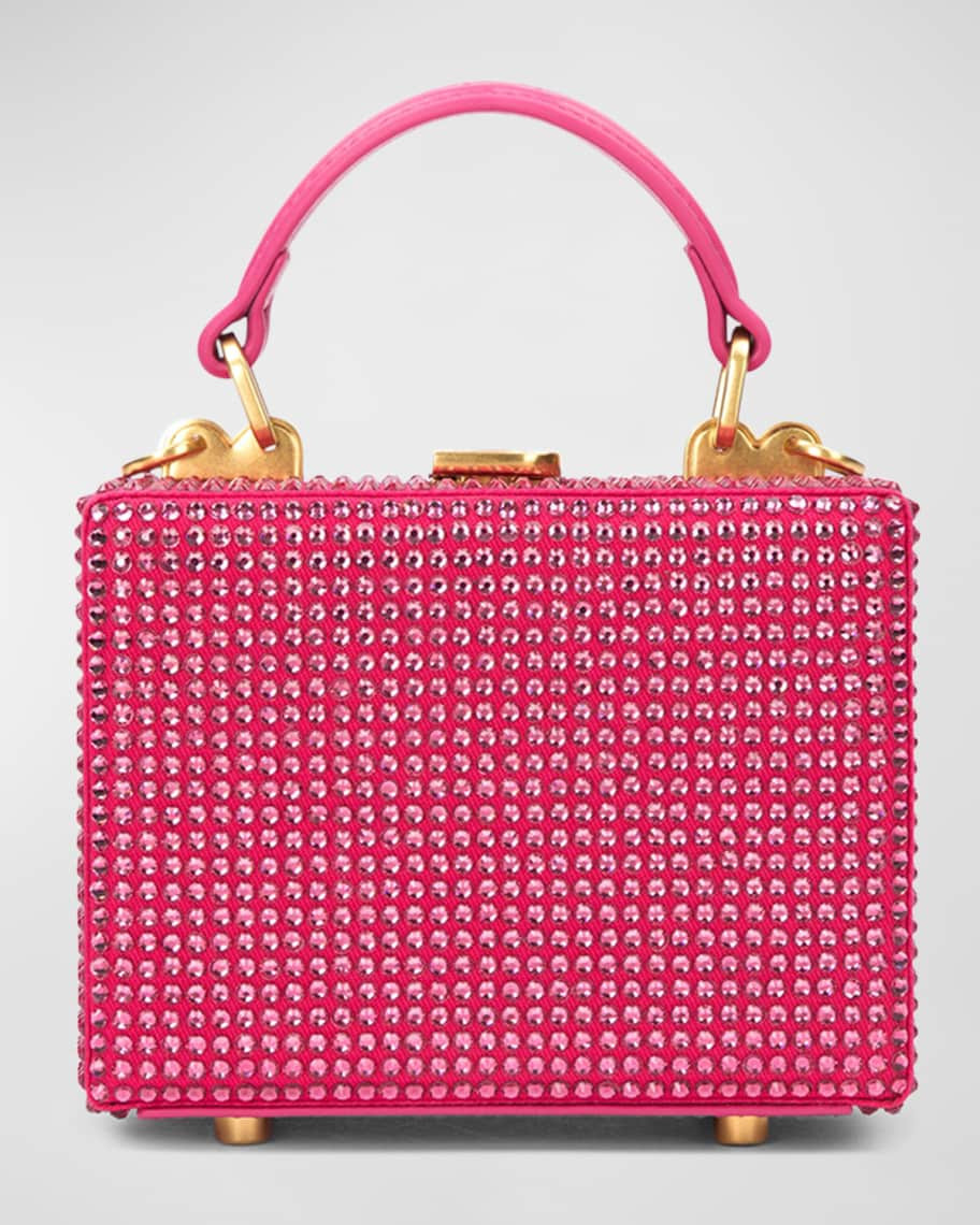 Brandon Blackwood Kendrick Mini Trunk Embellished Top-Handle Bag | Neiman Marcus