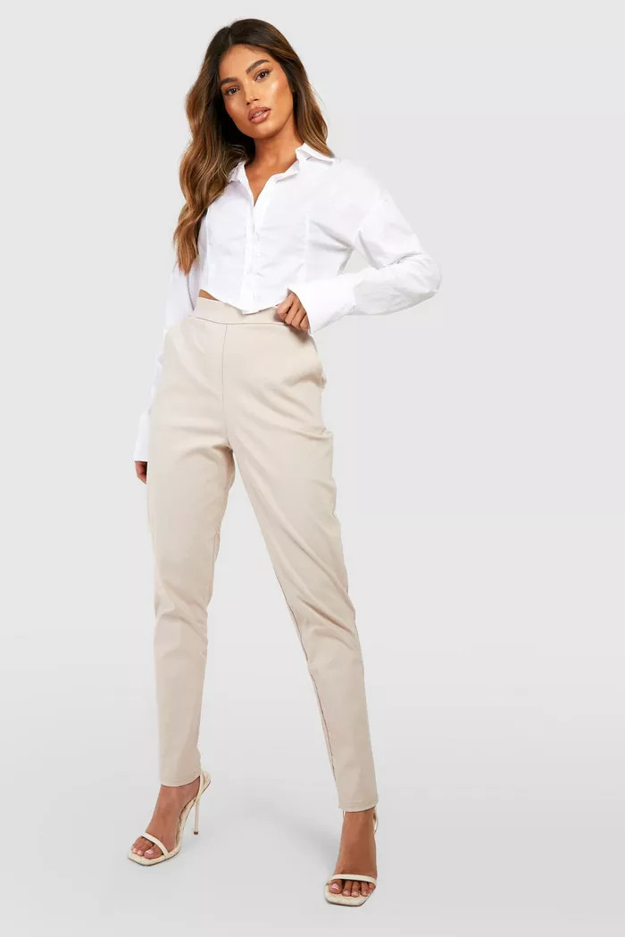 Super Stretch Tapered Dress Pants | boohoo (US & Canada)