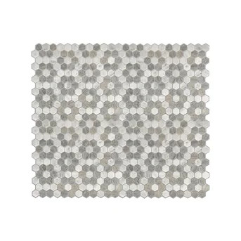 GBI Tile & Stone Inc. Fiore Grey 10-in x 12-in Honed Natural Stone Marble Circular Marble Look Fl... | Lowe's