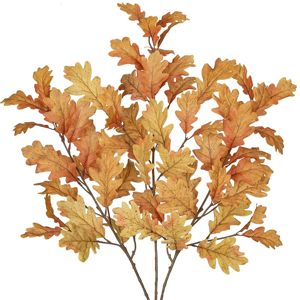 30" Fake Fall Stems Plants Indoor, 3 Pcs Artificial Fall Branch Decorations for Home, Faux Long A... | Amazon (US)