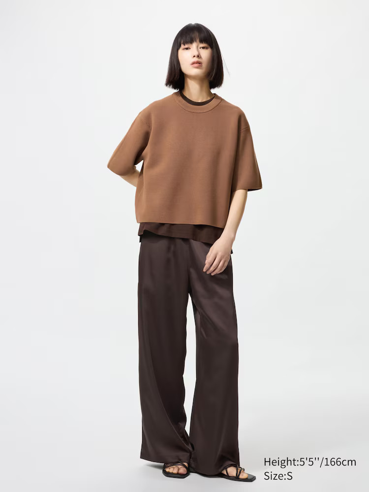 Satin Easy Trousers | UNIQLO (UK)