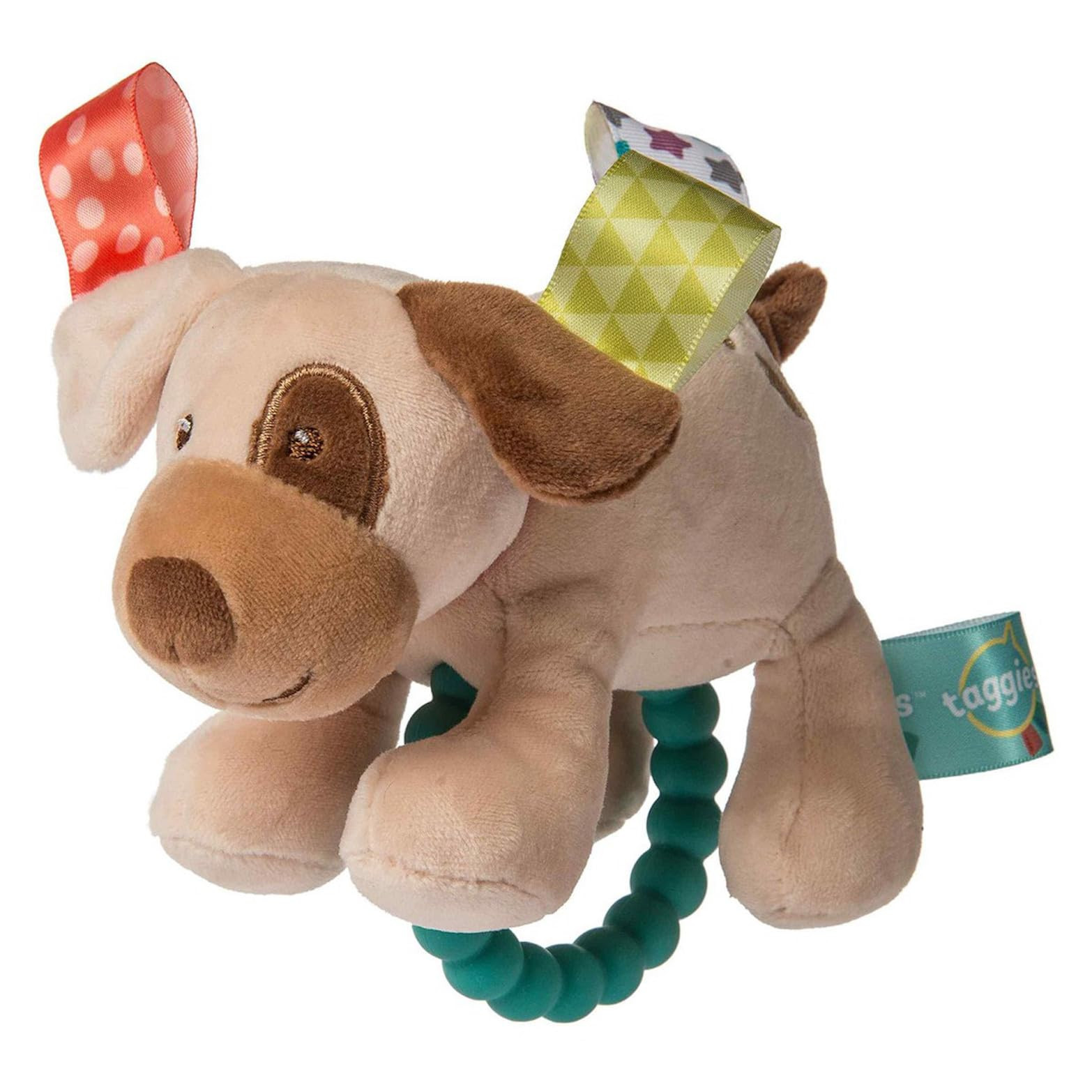 Taggies Soft Baby Rattle with Teether Ring, 6-Inches, Buddy Dog | Amazon (US)