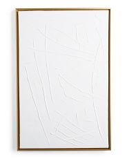 24x36 Silver Sky Abstract Inner Gold With Outer Black Frame Wall Art | Marshalls