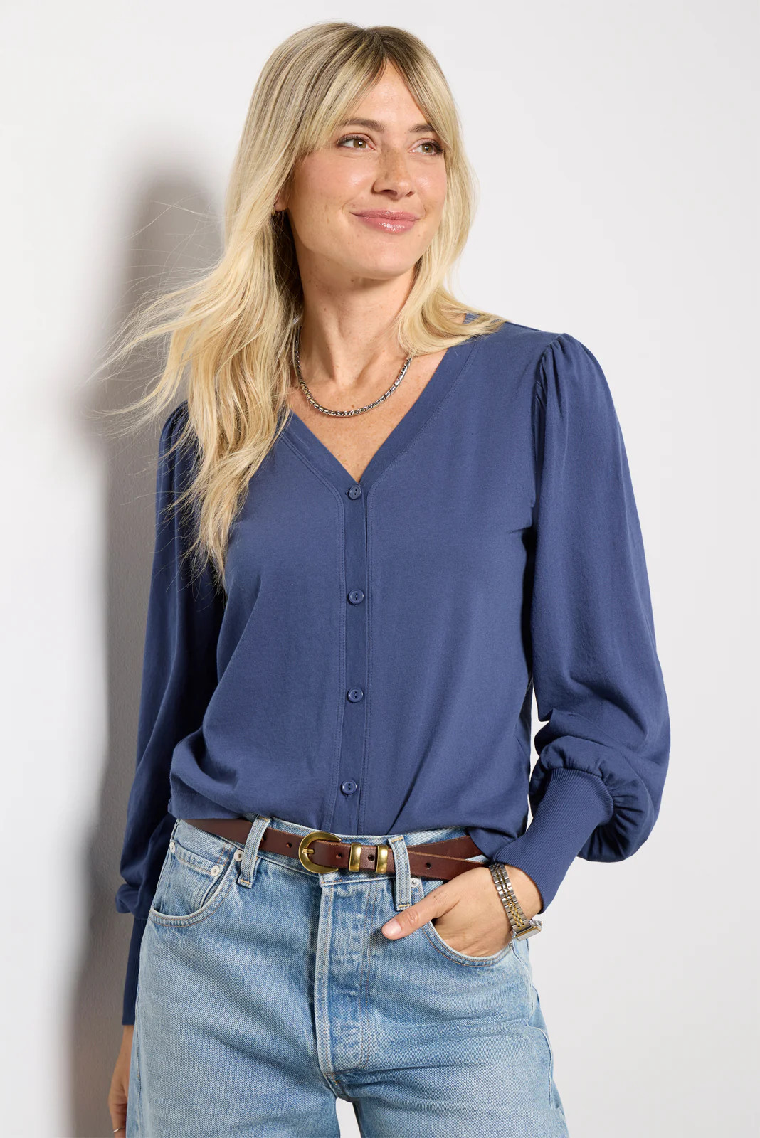 Puff Sleeve Button Down | Evereve