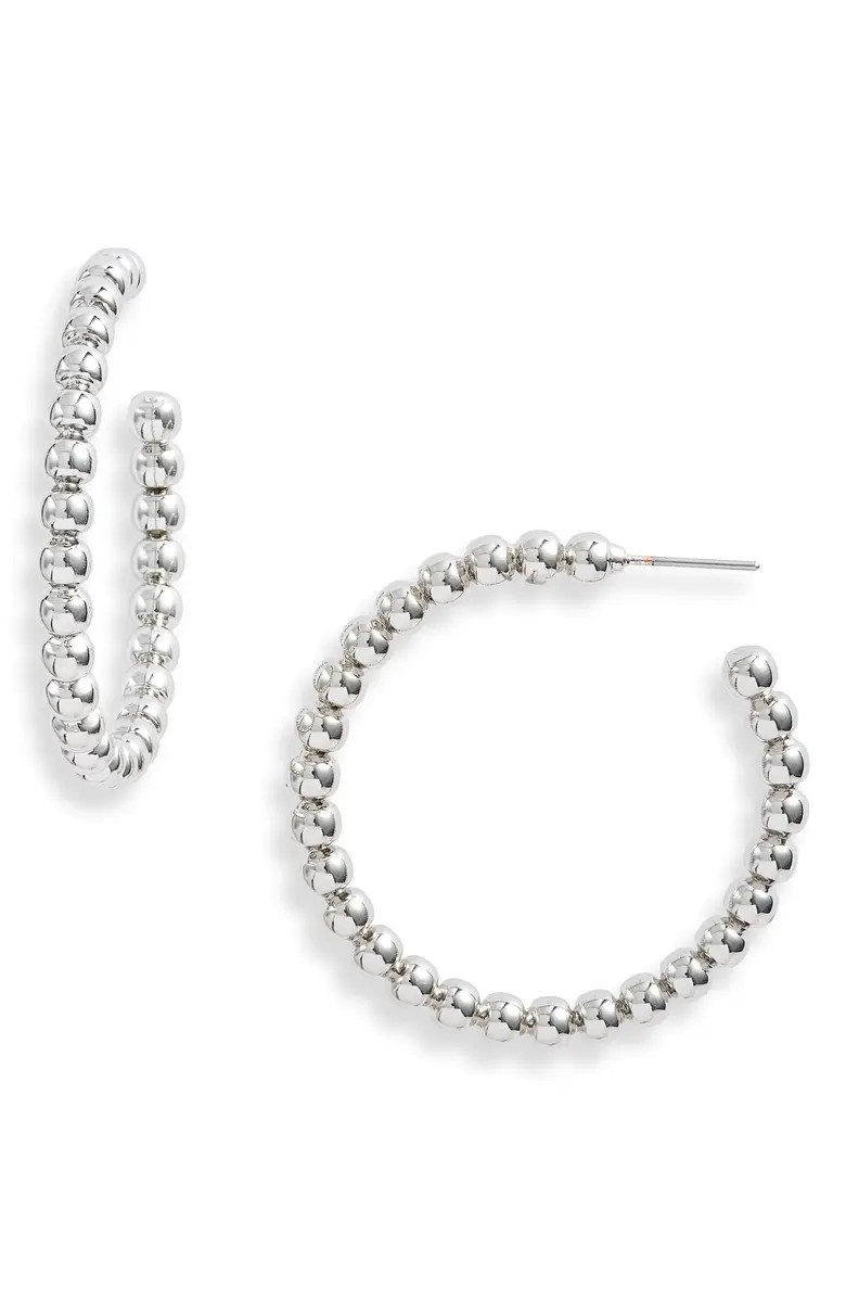 Nordstrom Casted Ball Chain Hoop Earrings | Nordstrom | Nordstrom