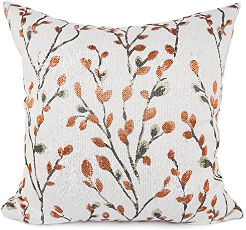 YOUR SMILE Classical Embroidery Jacquard Square Decorative Throw Pillow Case Cushion Cover (Orang... | Amazon (US)