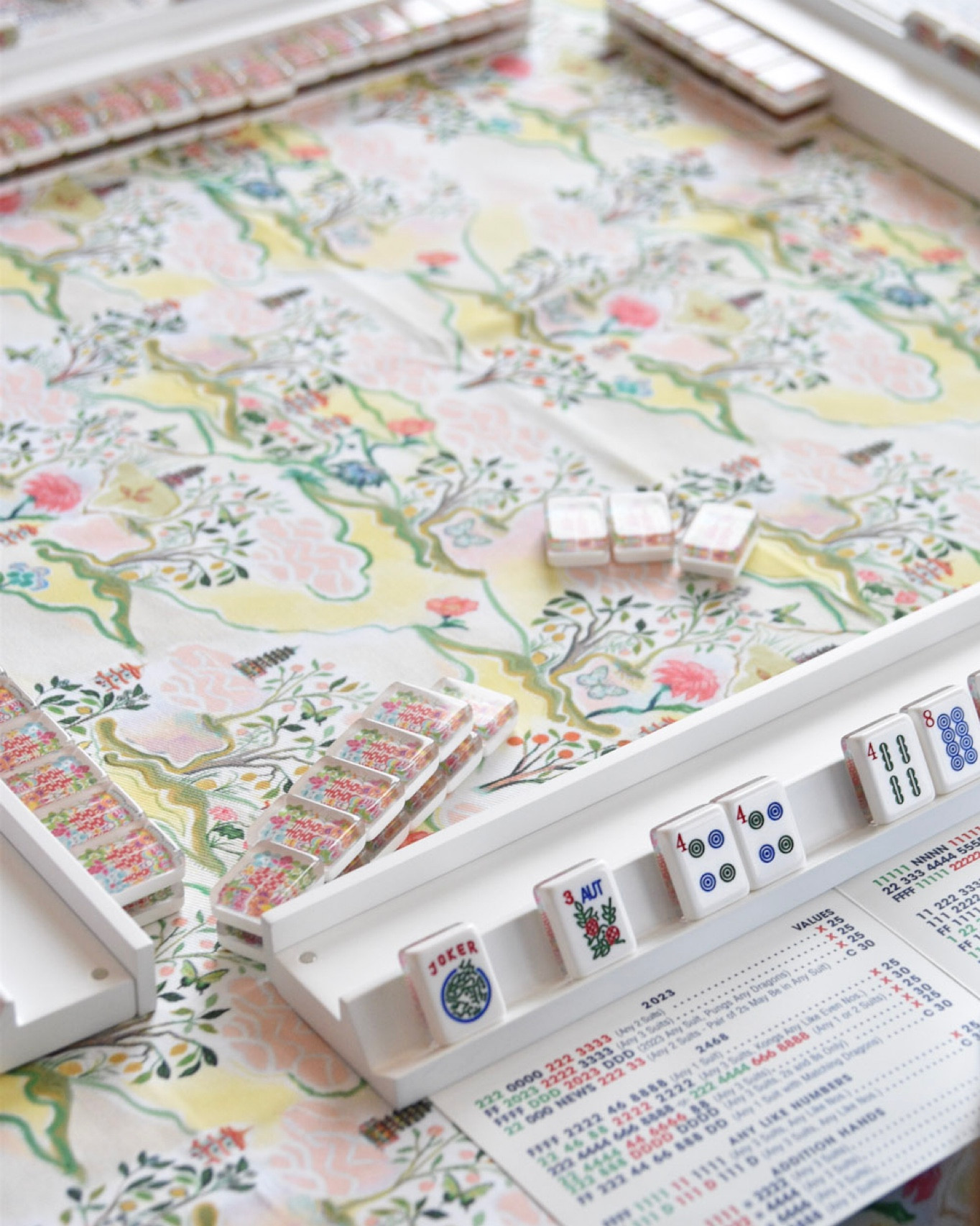 “Dressing up” our mahjong tables with pretty linens is (almost) as much fun as playing!

___

Mahjong, mah jongg, square tablecloth, mahjong tiles, mahjong playing card 

#LTKover40 #LTKhome #LTKparties