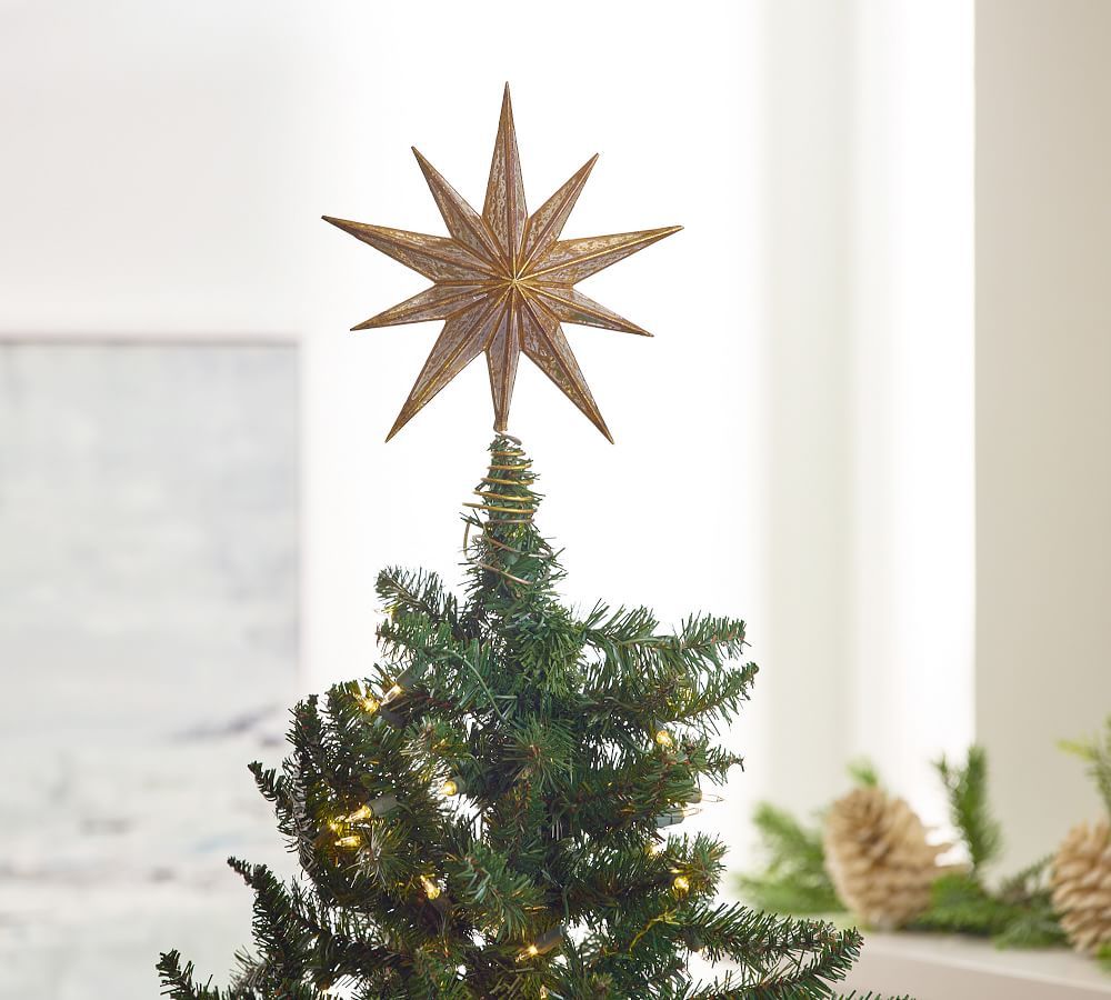 Mirrored Star Tree Topper | Pottery Barn (US)