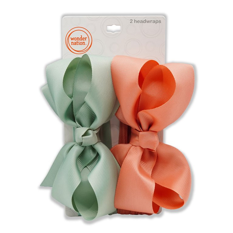 Wonder Nation Toddler Girls Headwrap, 2-Piece | Walmart (US)
