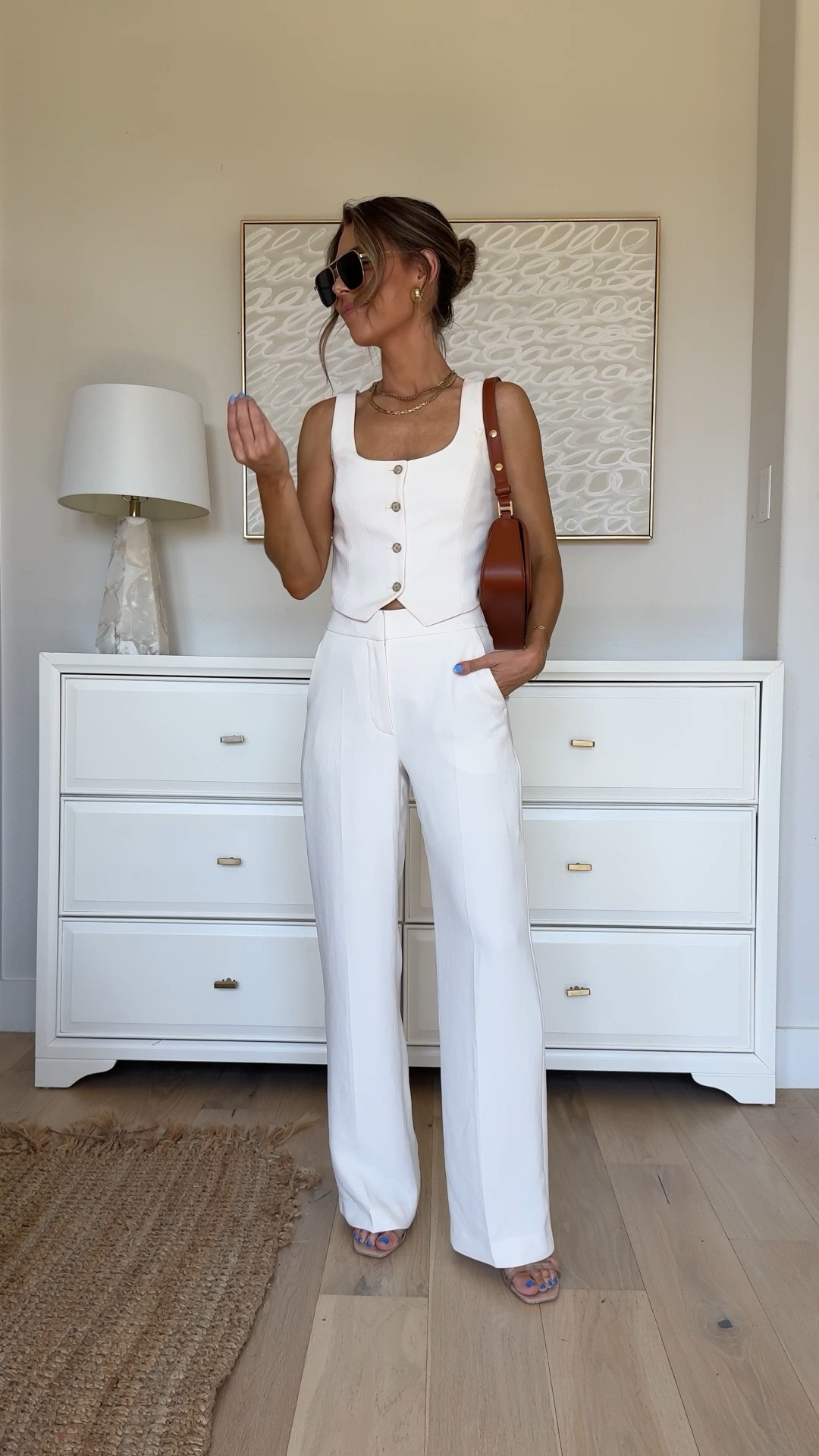 Aritzia vest and pants!! Size 2 vest (could’ve done a 4) and size 0 pants. Wear Spanx under pants as they are THIN but so nice and lightweight! 

#LTKStyleTip #LTKFindsUnder100 #LTKFindsUnder50