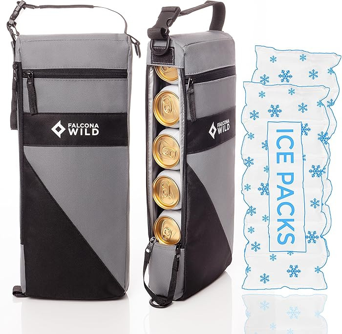 Falcona Wild Golf Cooler Bag Plus 2 Ice Packs - Keeps Drinks Cold for Hours - Holds 6 Cans - Fits... | Amazon (US)