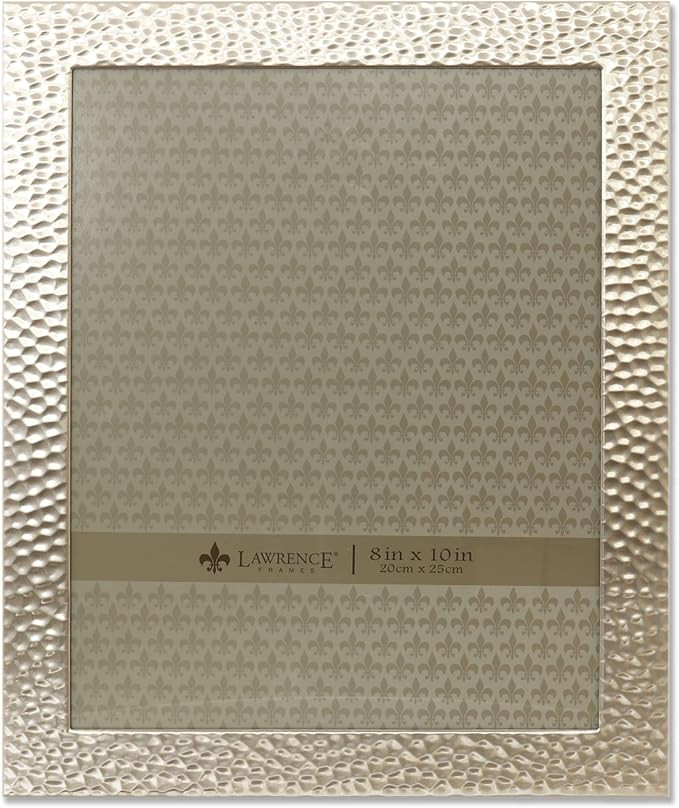 Lawrence Frames Hammered Metal Reflections Frame, 8 x 10, Gold | Amazon (US)