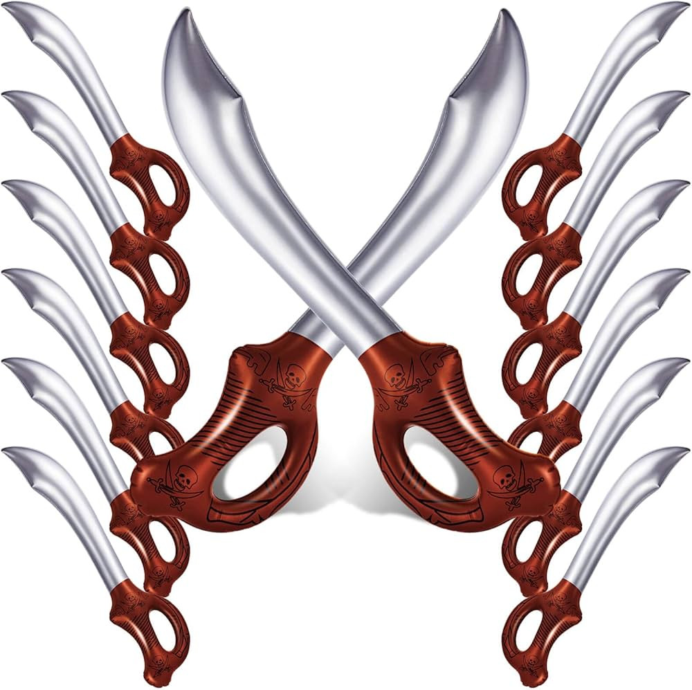 14Pcs Pirate Sword Pirate Party Toys Inflatable Swords, Inflated Knife for Birthday Party Supplie... | Amazon (US)