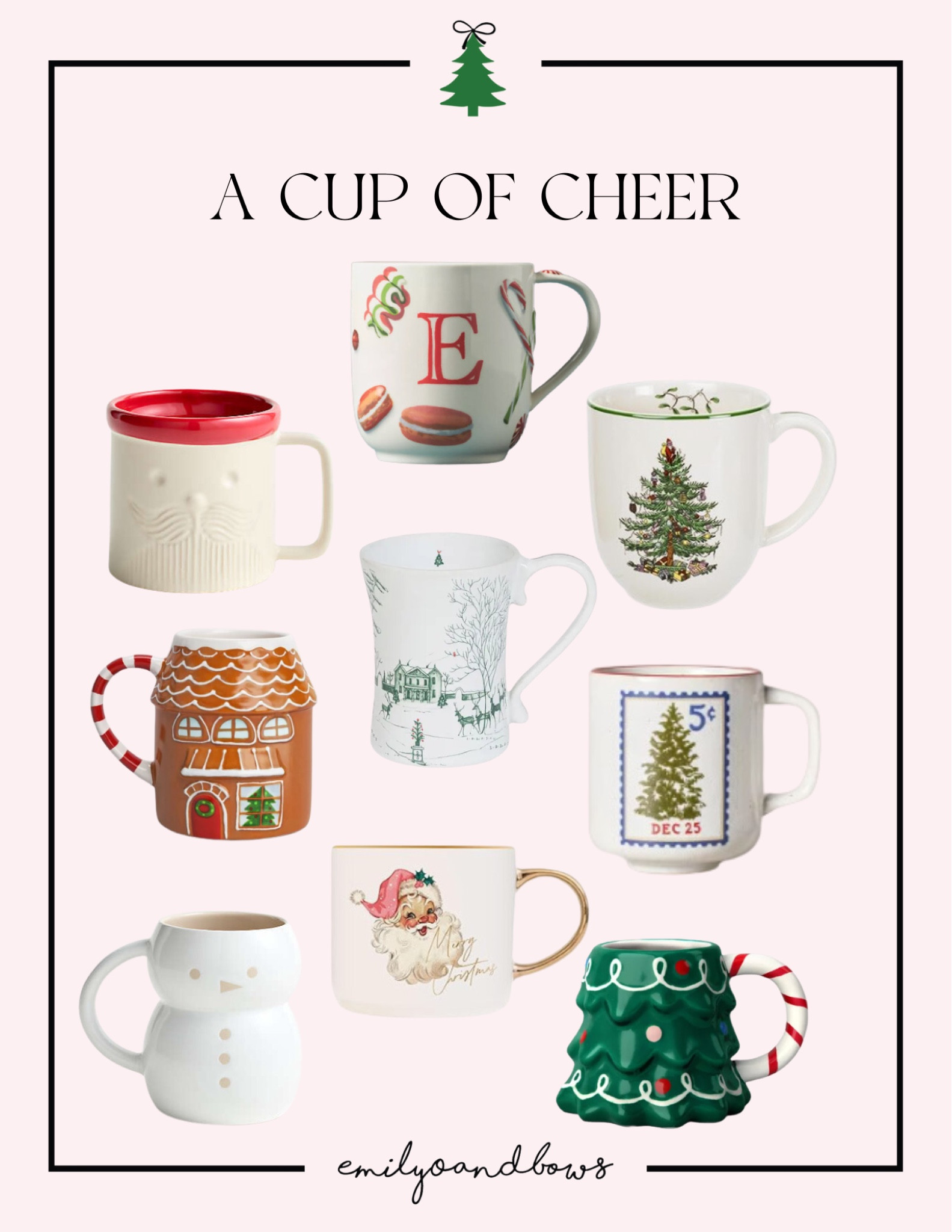 A cup of cheer! Rounding up a few of my favorite mugs 🎄☕️