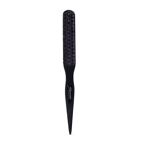 Spornette Boar Bristle Hair Brush for Women & Men - Little Wonder Small Teasing Brush - Create Slick Backs & Volume - Boar & Tourmaline Nylon Bristles for Back Brushing & Combing (Purple) | Amazon (US)