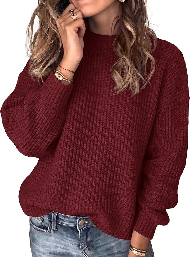 PRETTYGARDEN Womens Long Sleeve Chunky Knit Oversized Sweaters Fall Outfits | Amazon (US)