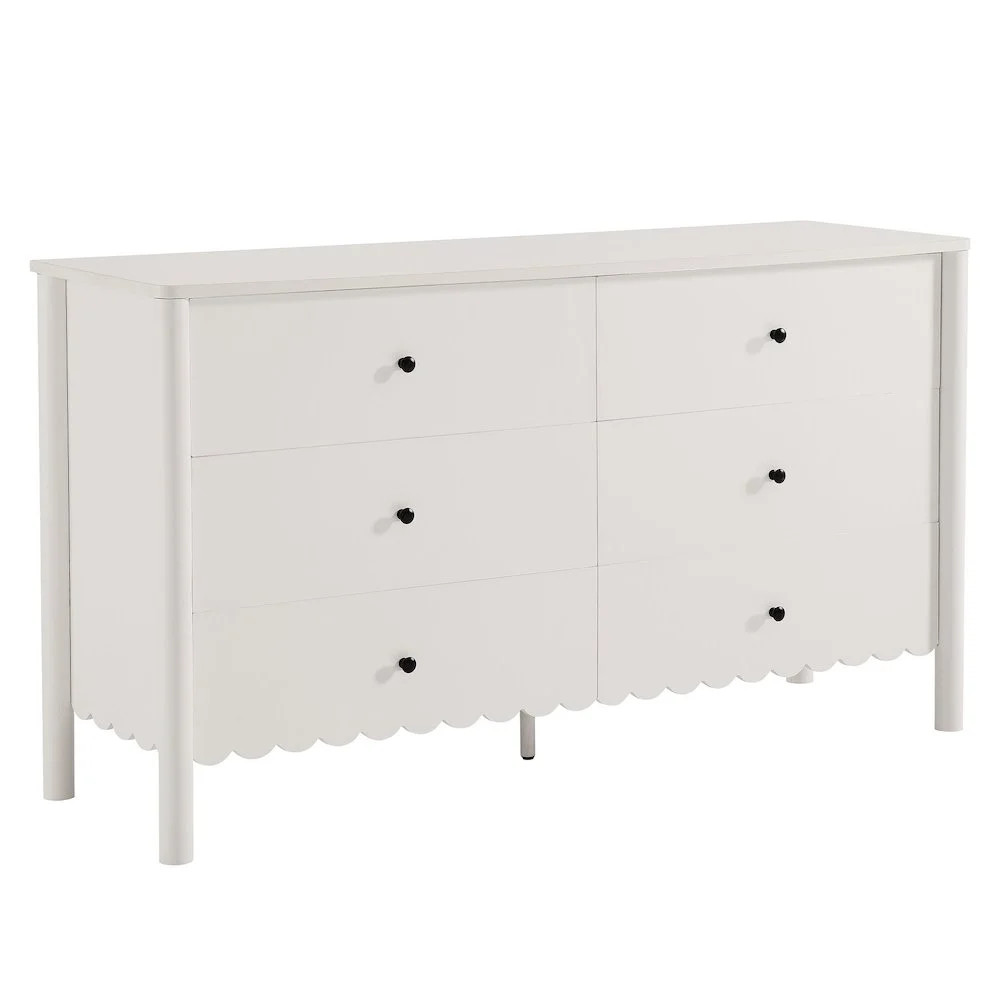 Modway Emmeline Scalloped 6-Drawer Dresser | Walmart (US)