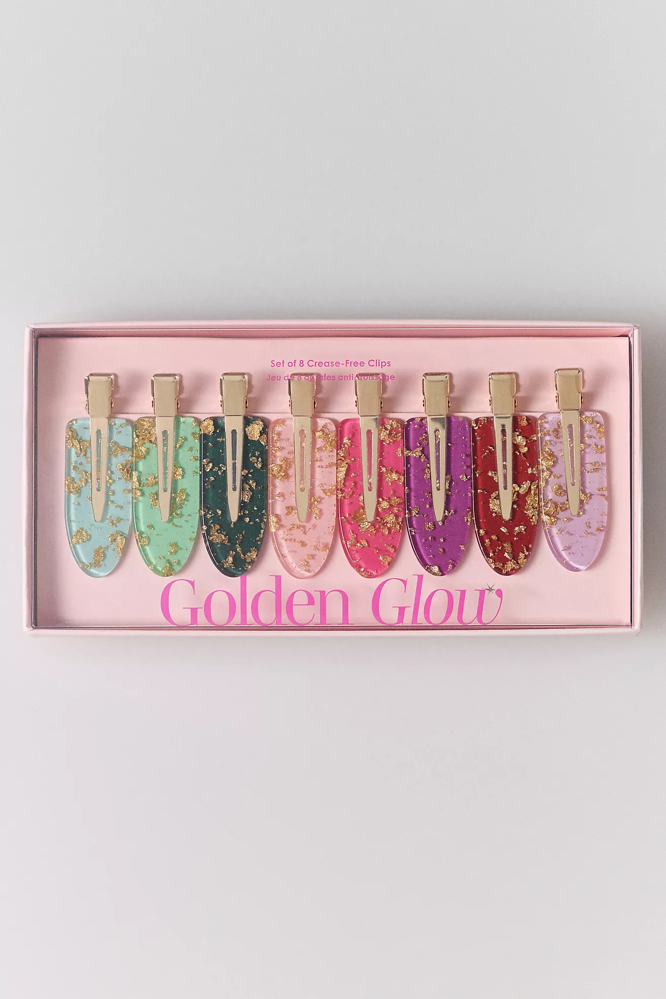 Gold Leaf Crease-Free Hair Clips, Set of 8 | Anthropologie (US)