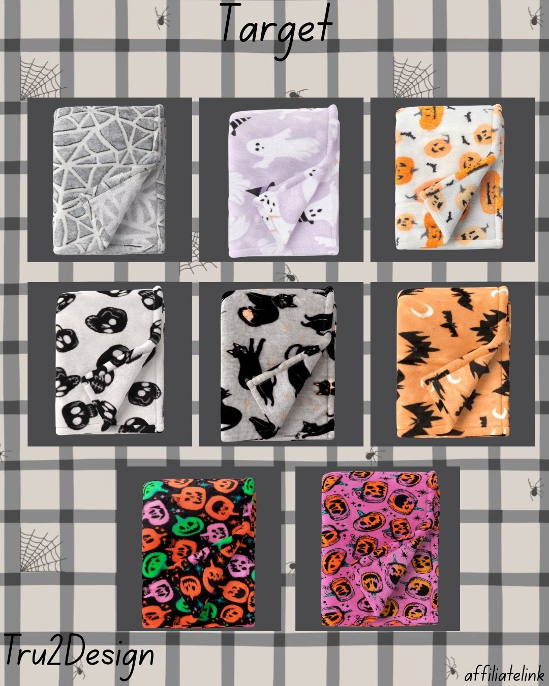 🎃🖤 Cozy season but make it spooky 👻✨ Target has the cutest Halloween throws — perfect for movie nights, couch cuddles, or adding festive vibes to your space. Which one’s your fave? 🕸️

🛒 Shop them all through my link ➡️ @tru2design

#TargetStyle #TargetHalloween #HalloweenDecor #CozyVibes #SpookySeason #FallFavorites #HomeDecor #PumpkinSeason #HalloweenAesthetic #TargetFinds

#LTKSeasonal #LTKHome #LTKHalloween