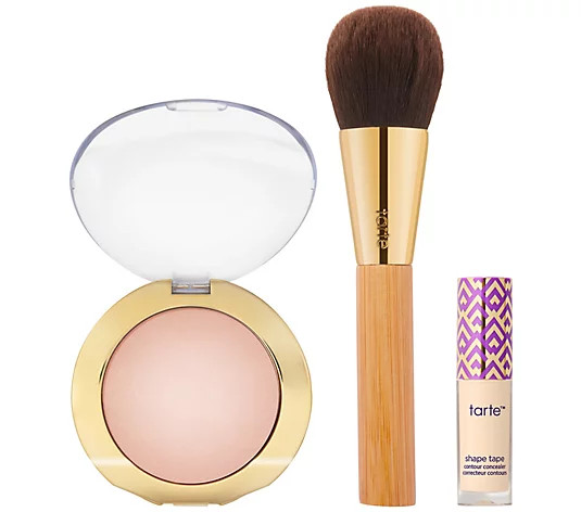 tarte Shape Tape Glow Powder 3-Piece Complexion Set - QVC.com | QVC