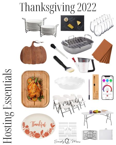 Are you hosting Thanksgiving this year? Get everything you need from our list of essentials to host an amazing stress free holiday. Serving pieces including plates, wine glasses, flatware, platters and boards. Tools to cook the perfect turkey with a large roasting pan, basting brush, baster and fat separator. And even an incredible smart meat thermometer. Folding chair and table accommodate extra guests  

#LTKhome #LTKHoliday #LTKSeasonal