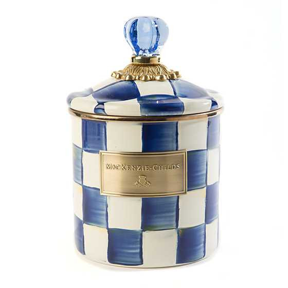 Royal Check Enamel Canister - Small | MacKenzie-Childs