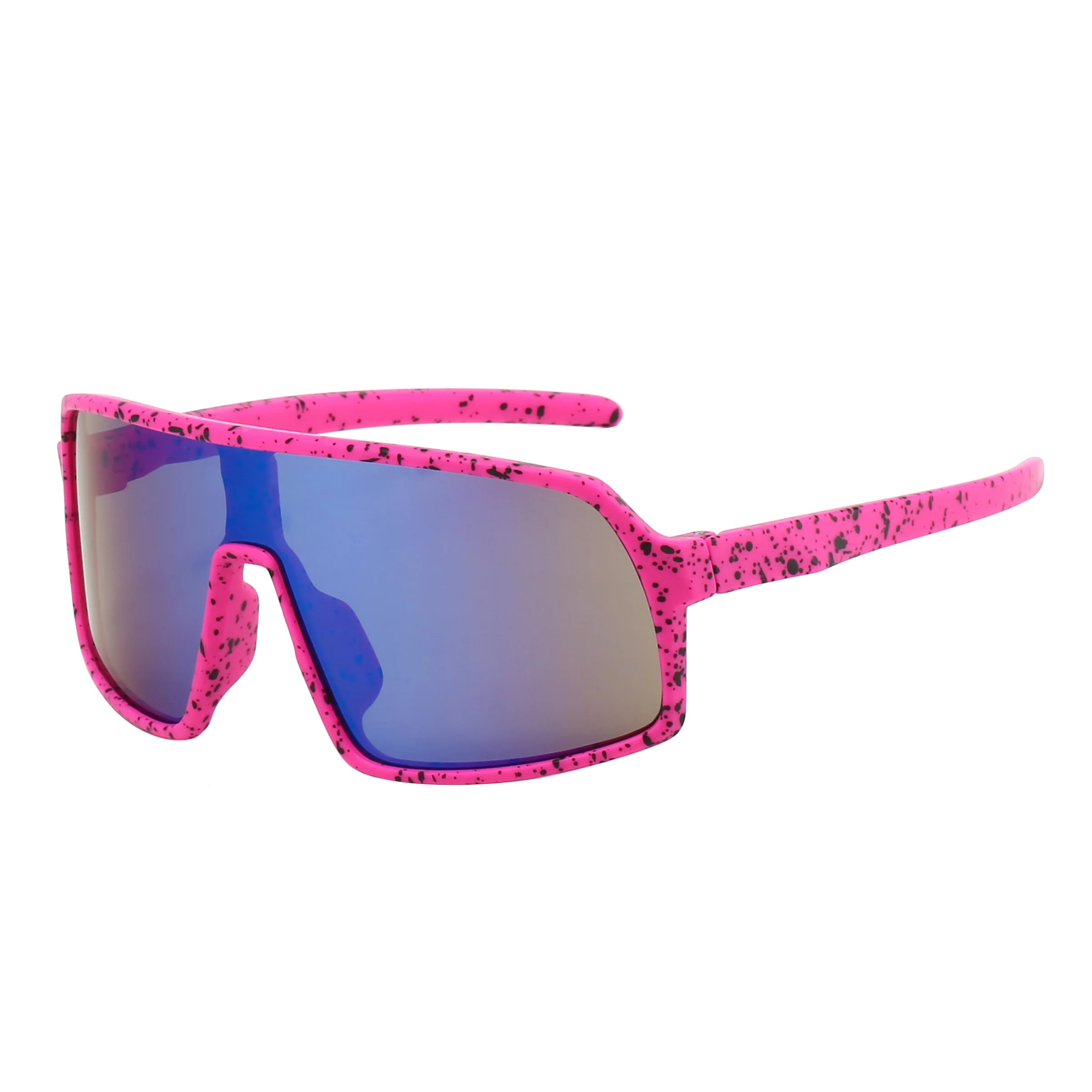 Piranha Eyewear Reflection Neon Pink Shield Sunglasses for Kids Ages 4-10 with Blue Mirror Lens | Walmart (US)