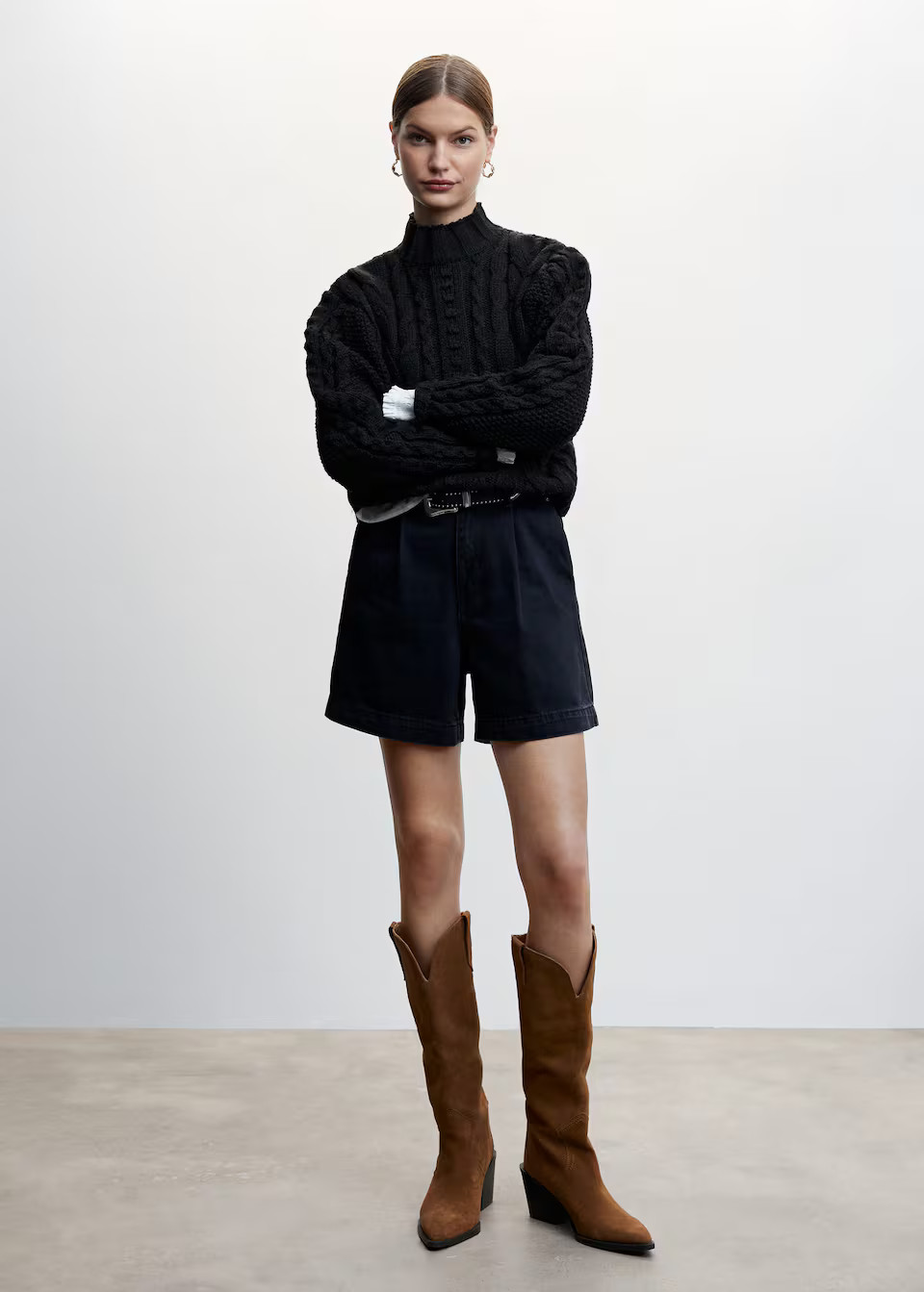 Braided turtleneck sweater -  Women | Mango USA | MANGO (US)